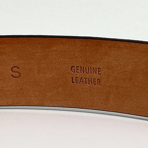 Talbots Genuine Italian Textured Black Leather Belt/S - Picture 4 of 7